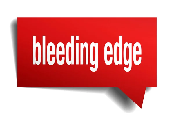 Borda sangramento vermelho 3d fala bolha — Vetor de Stock
