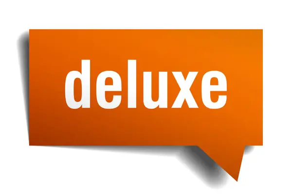 Deluxe oranje 3d tekstballon — Stockvector