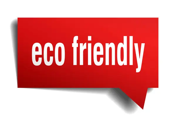 Eco φιλικό κόκκινα 3d συννεφάκι ομιλίας — Διανυσματικό Αρχείο