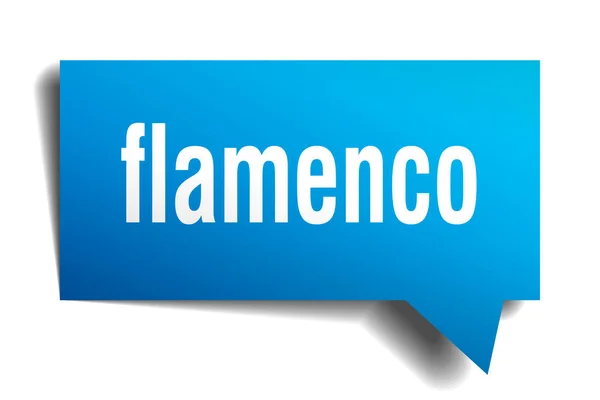 Flamenco azul 3d fala bolha — Vetor de Stock