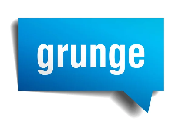 Grunge blue 3d speech bubble — стоковый вектор