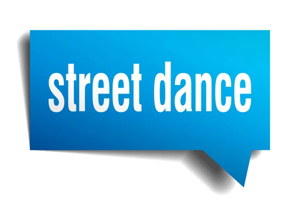 Street dance modrá 3d bublin — Stockový vektor