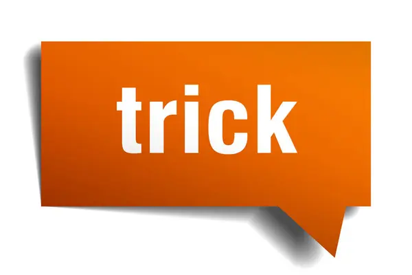 Trik, oranžová 3d bublin — Stockový vektor