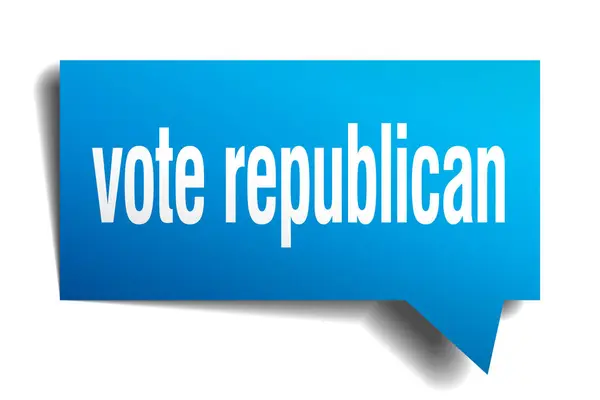 Vote republican blue 3d speech bubble — Stock Vector