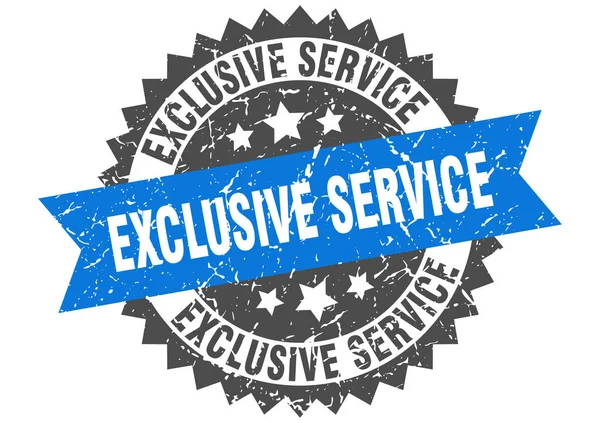 Exclusieve service grunge stempel met blauwe band. exclusieve dienst — Stockvector