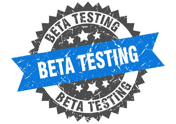 Mavi bantla grunge pulu test ediyorum. beta testi — Stok Vektör