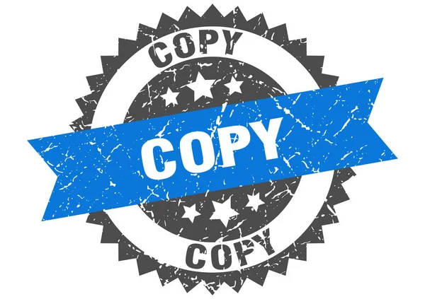 Copy grunge stamp with blue band. copy — Stockvector