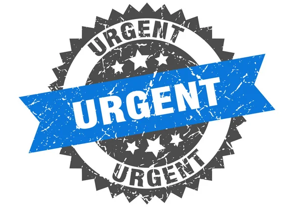 Urgent grunge stamp with blue band. urgent — Stock Vector