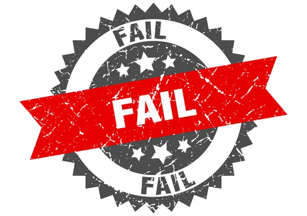 Fail grunge stamp with red band. fail — Stock Vector