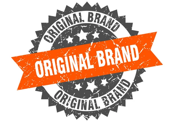 Marca original grunge selo com banda laranja. marca original — Vetor de Stock