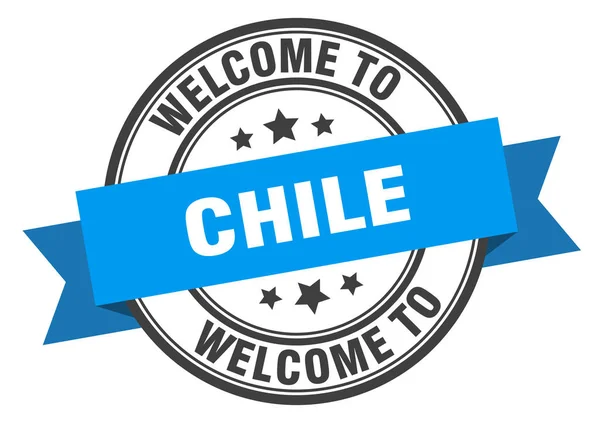 Chile stamp. welcome to Chile blue sign — Stock Vector