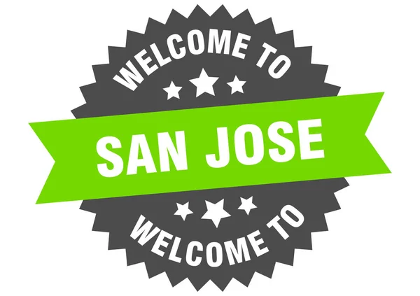 Signe de San José. autocollant de bienvenue à San Jose vert — Image vectorielle