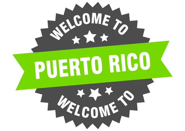 波多黎各的标志。 欢迎浏览波多黎各环保贴纸 — 图库矢量图片