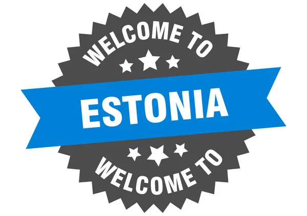 Estonya işareti. Estonya 'ya hoş geldiniz. — Stok Vektör