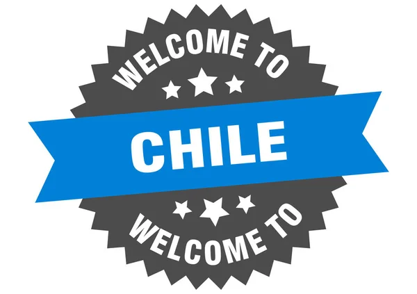 Chile sign. welcome to Chile blue sticker — Stock Vector