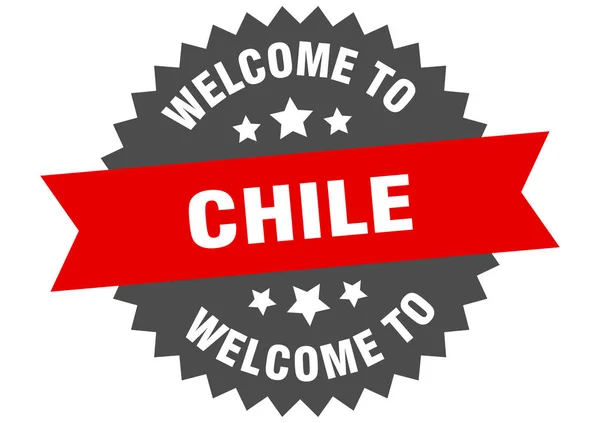 Chile sign. welcome to Chile red sticker — Stock Vector