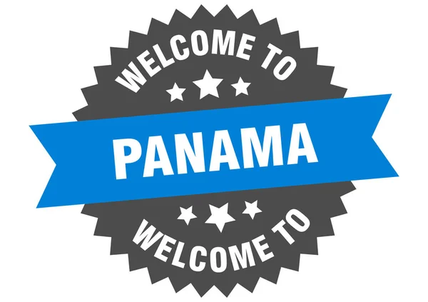 Panneau Panama. bienvenue à Panama autocollant bleu — Image vectorielle