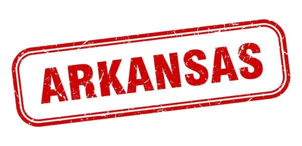 Arkansas bélyegző. Arkansas vörös grunge izolált jel — Stock Vector