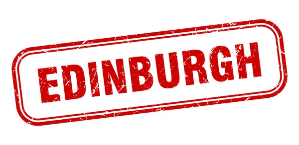 Edinburgh-stämpeln. Edinburgh röd grunge isolerad tecken — Stock vektor