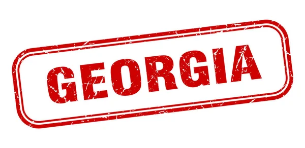 Georgiina známka. Gruzie červená grunge izolované znamení — Stockový vektor