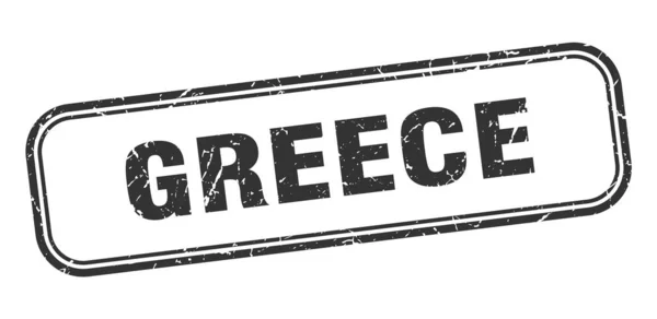 Griechische Briefmarke. Griechenland Black Grunge isoliertes Zeichen — Stockvektor