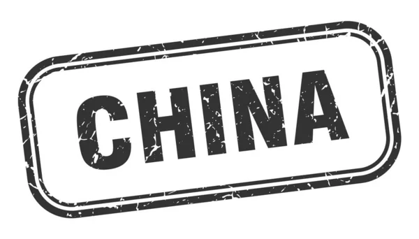 Carimbo chinês. China preto grunge isolado sinal — Vetor de Stock