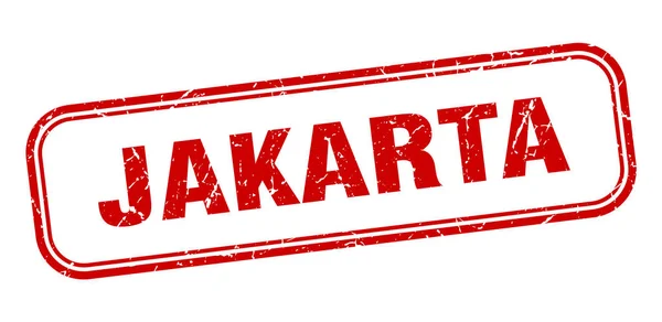 Jakarta stamp. Jakarta red grunge isolated sign — Stock Vector