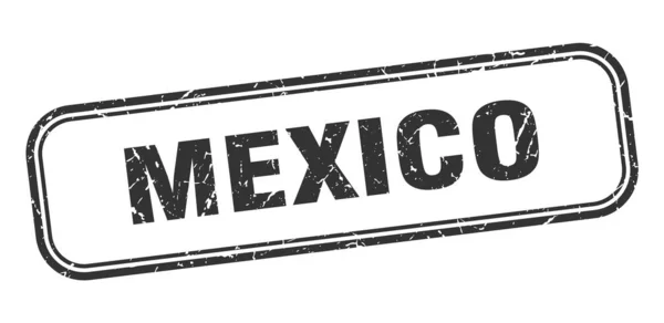 Meksika pulu. Meksika siyah grunge izole işareti — Stok Vektör