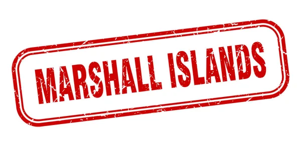 Sello de las Islas Marshall. Islas Marshall grunge rojo signo aislado — Vector de stock