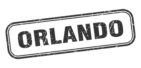 El sello de Orlando. Orlando grunge negro signo aislado — Archivo Imágenes Vectoriales