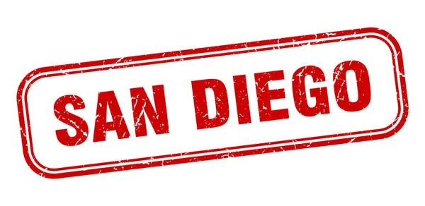 Марка Сан-Диего. Красный гранж Сан-Диего — стоковый вектор