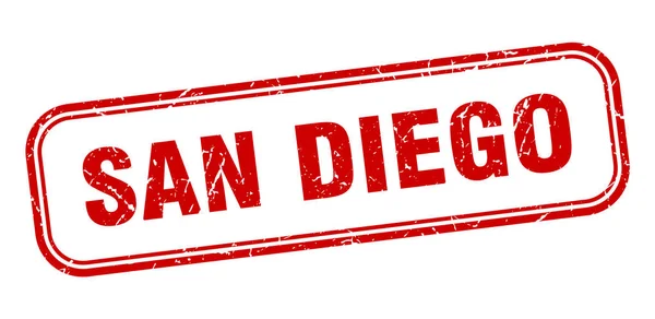 San diego Stempel. san diego red grunge isoliertes Zeichen — Stockvektor