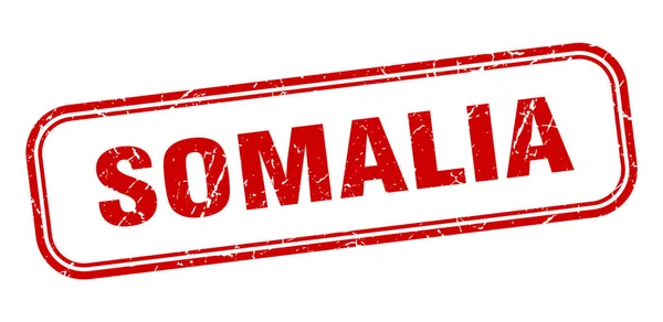 Штамп Сомали. Красный гранжевый знак Сомали — стоковый вектор