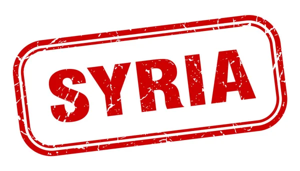Selo da Síria. Síria vermelho grunge isolado sinal — Vetor de Stock