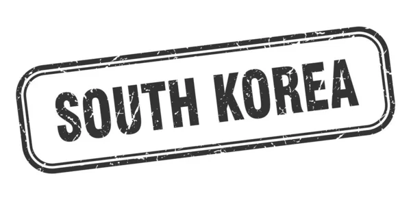 Timbre de Corée du Sud. Corée du Sud grunge noir signe isolé — Image vectorielle