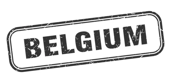 Belgium stamp. Belgium black grunge isolated sign — Stock Vector