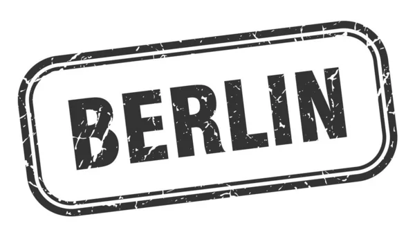 Berlins frimärke. Berlin svart grunge isolerad tecken — Stock vektor