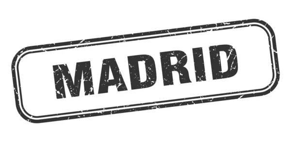 Madrid stamp. Madrid black grunge isolated sign — Stock Vector