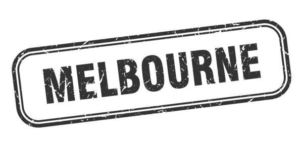 Melbourne stamp. Melbourne black grunge isolated sign