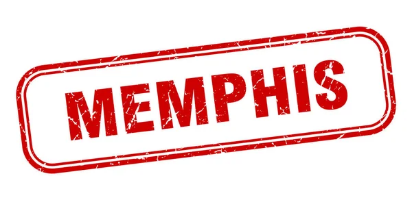 Sello de Memphis. Señal aislada de Grunge rojo de Memphis — Vector de stock
