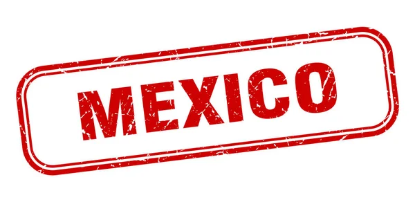 Mexiko-Marke. Mexiko Red Grunge isoliertes Zeichen — Stockvektor