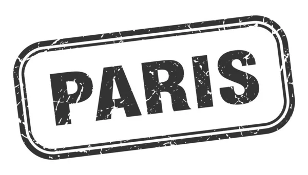 Timbre de Paris. Panneau Paris noir grunge isolé — Image vectorielle