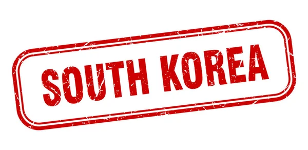 Sydkoreas stämpel. Sydkorea röd grunge isolerad tecken — Stock vektor