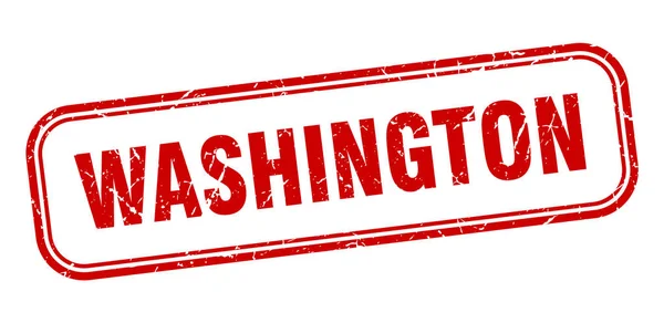 Washingtonská známka. Washington Red Grunge izolované znamení — Stockový vektor