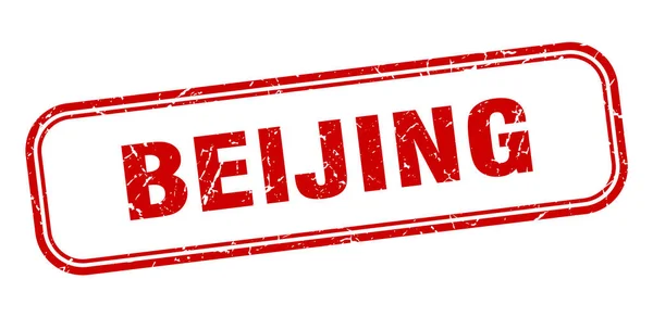 Peking stempel. Beijing rode grunge geïsoleerd teken — Stockvector