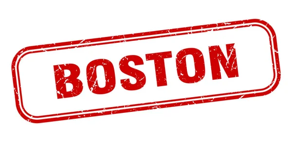 Bostonské razítko. Boston Red Grunge izolované znamení — Stockový vektor