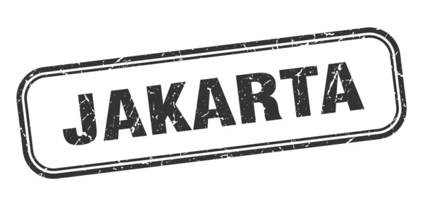 Jakarta frimärke. Jakarta svart grunge isolerad tecken — Stock vektor
