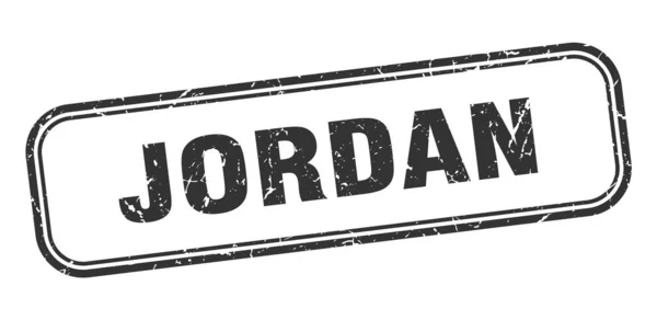 Sello Jordan. Jordania grunge negro signo aislado — Archivo Imágenes Vectoriales