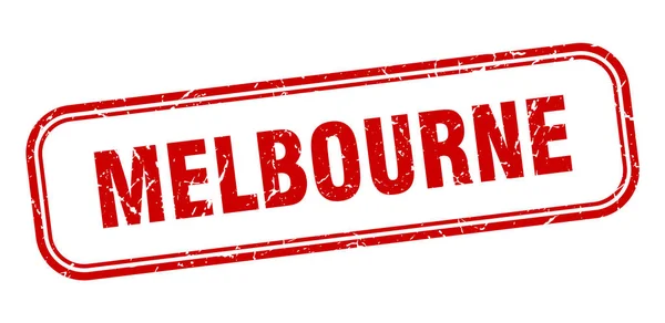 Melbourne stamp. Melbourne red grunge isolated sign — Stock Vector