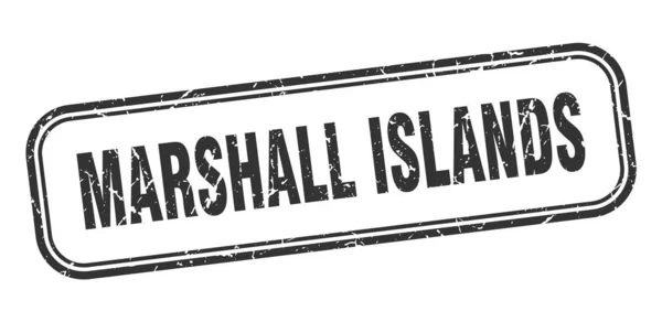 Sello de las Islas Marshall. Islas Marshall grunge negro signo aislado — Vector de stock